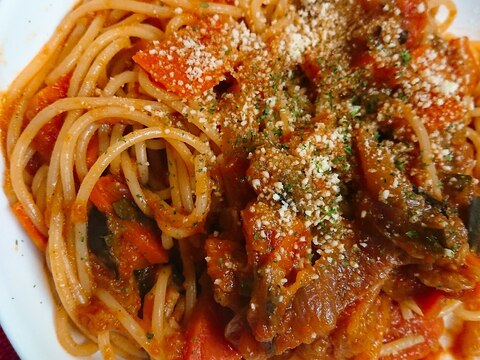 ズッキーニとトマトのスパゲティ